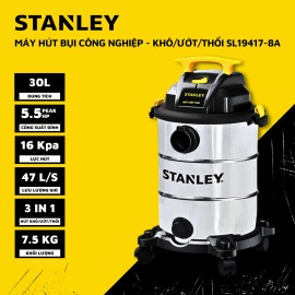 MÁY HÚT BỤI CÔNG NGHIỆP 3 CHỨC NĂNG 30L STANLEY SL19417-8A (5.5 peak HP)